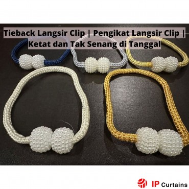 Elegant Pearl Tieback Clips...