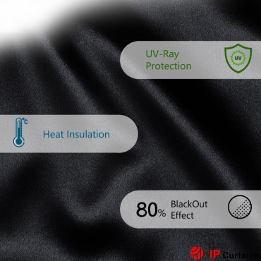 Black 80% Blackout Curtain:...