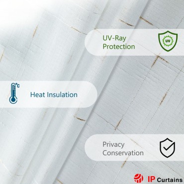 Sheer Golden Line Curtains...